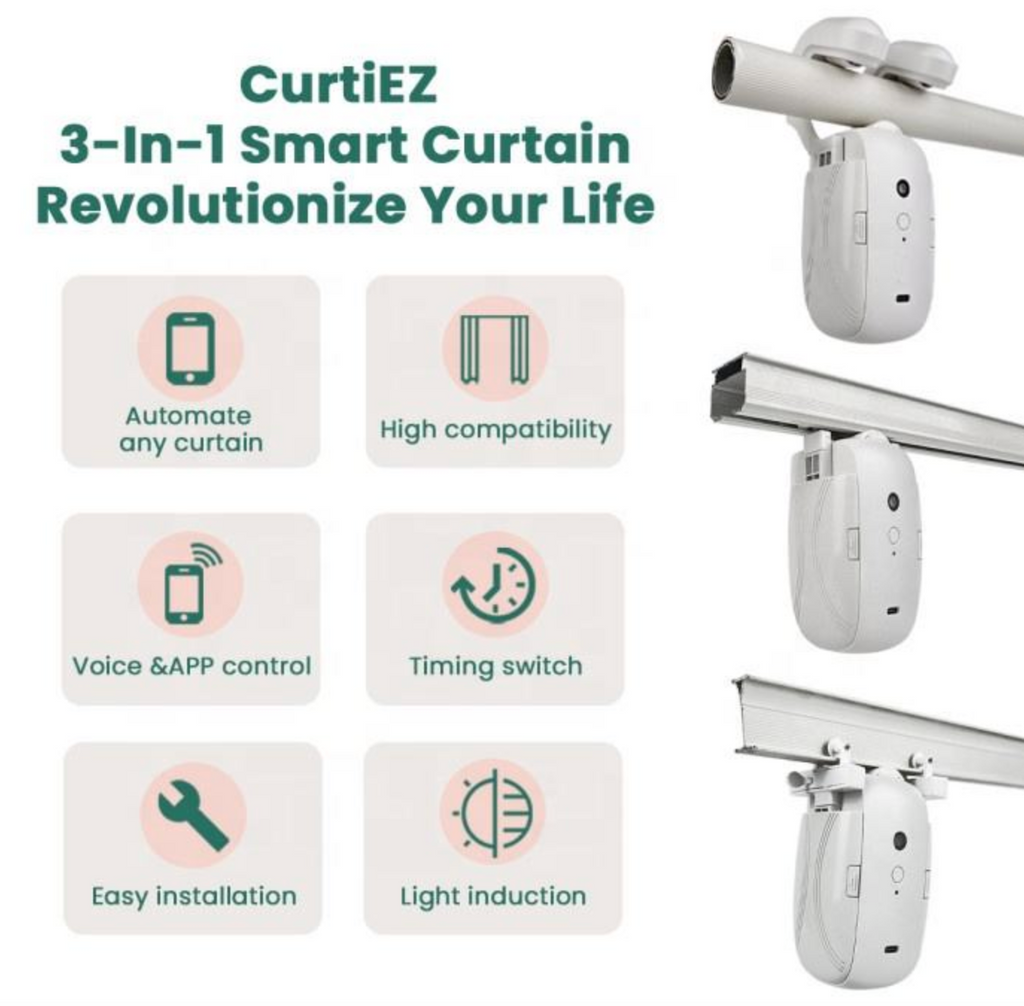 3-in-1 Smart Curtain Controller — Upgrade Your Home in Seconds