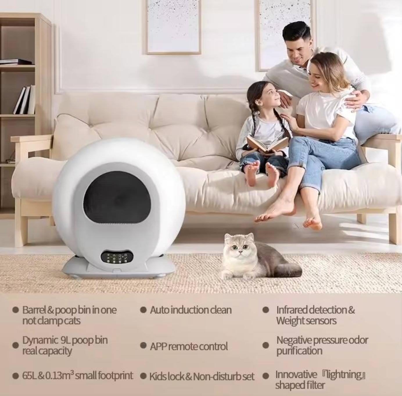 Smart Self-Cleaning Cat Litter Box — Less Scooping, More Cuddles 🐱