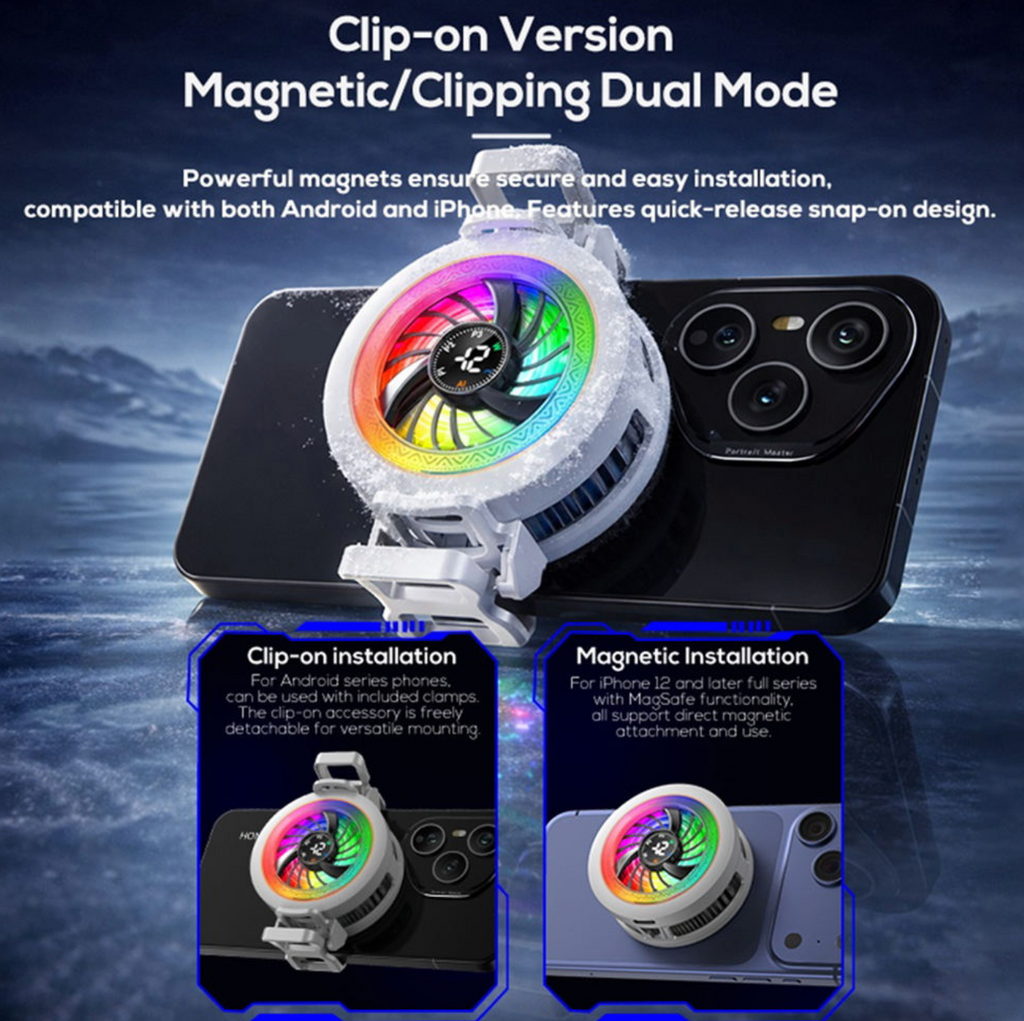 Magnetic AI Phone Cooler — Keep Your Phone Cool While You Play